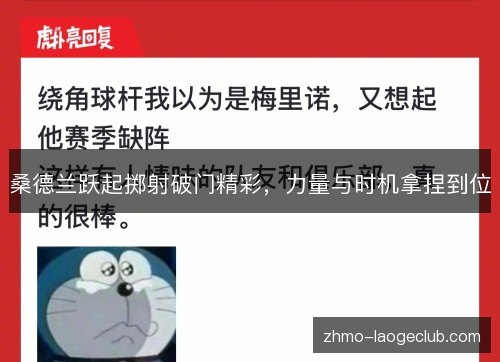 桑德兰跃起掷射破门精彩，力量与时机拿捏到位